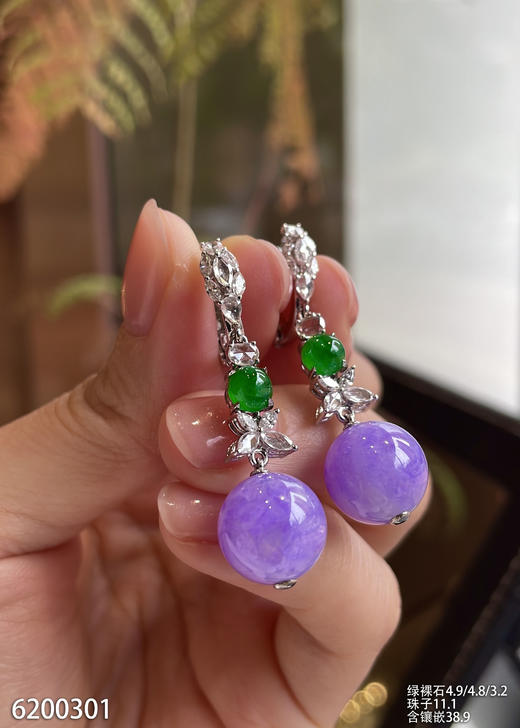 6200301，紫珠子耳坠。具体价格微信咨询 商品图0