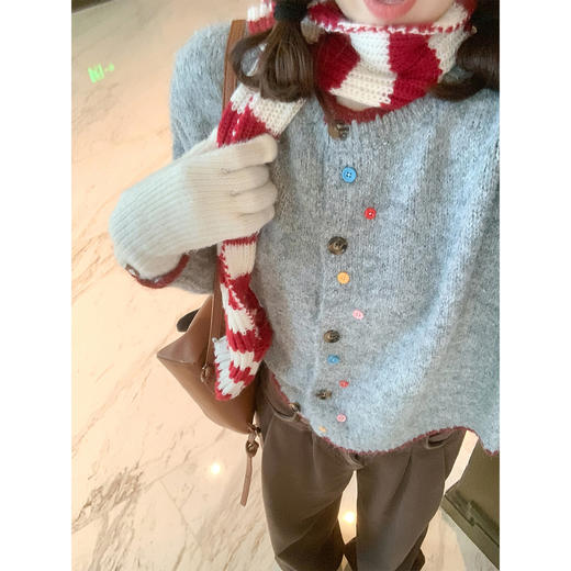 <曾小咸推荐>现货秒杀 ！微信超特价！韩系彩色扣子针织开衫 日常169.99 立减80 秒杀89.99！！ 商品图3