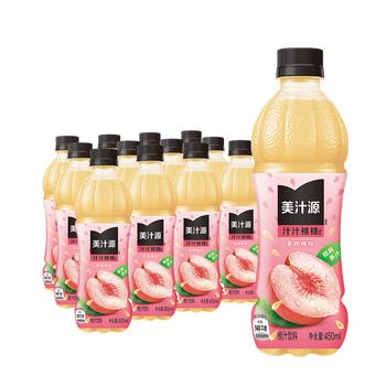 可口可乐（Coca-Cola）美汁源  汁汁桃桃饮料 450ml*12瓶  新老包装随机 商品图0