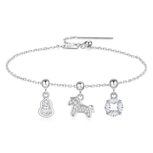 马年限定 卡蒂罗KADER  招财小马马上开运星河花园原创设计多种造型DIY自由专属独特元素 925银合成立方氧化锆 项链 商品图1