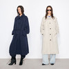 NUTH海军领结廓形宽松长款风衣外套女 可拆卸腰带 商品缩略图0