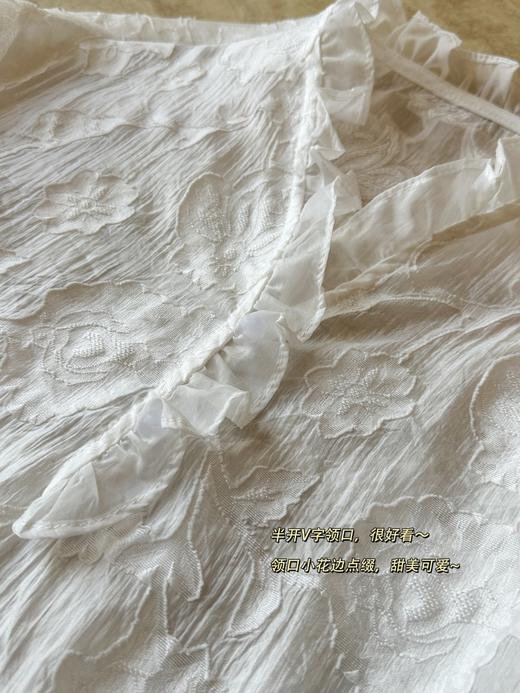 Fab*同款洛可可微透高级感剪花罩衫上衣 商品图8