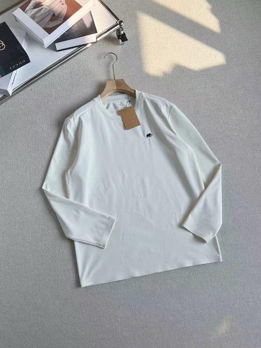 F012235压胶刺绣打底衫加绒长袖圆领体恤打底衫 商品图6