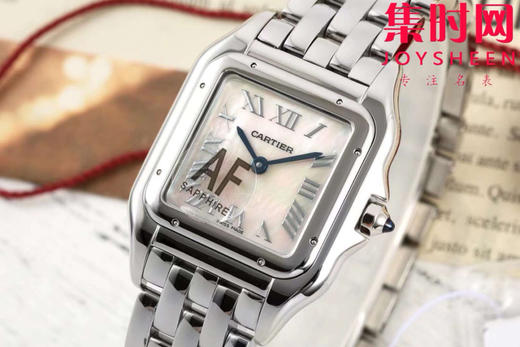 与豹同行 一跃入心 AF卡地亚猎豹系列 贝母面 中号表盘尺寸：27×37mm 女士腕表 商品图1