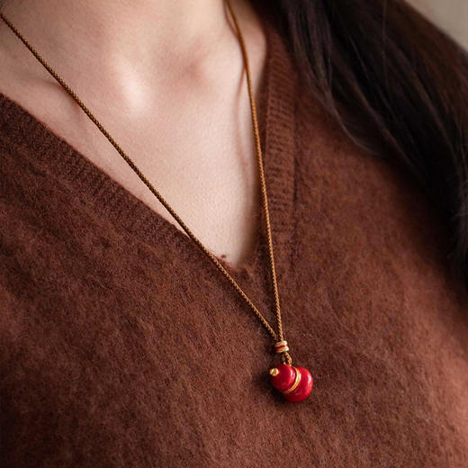 【59元2个，79元3个】中国金楼七彩珐琅金葫芦项链 | 小葫芦项链”火了！好优雅呀【预售3.10发货】 商品图3