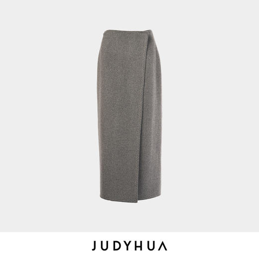 JUDYHUA 晨雾系列极简羊毛半裙 商品图3