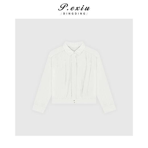 04-2潘依绣丁丁宠粉精致优雅纯色小翻领衬衫Q3641 商品图0