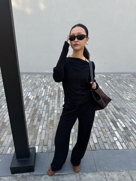 春季新品*一字领羊腿袖