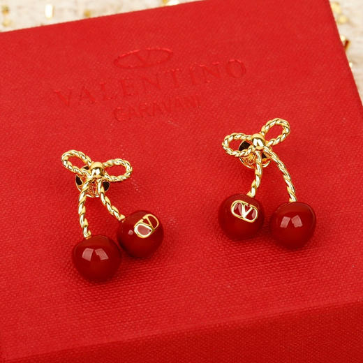 华伦天奴红樱桃耳钉 商品图0
