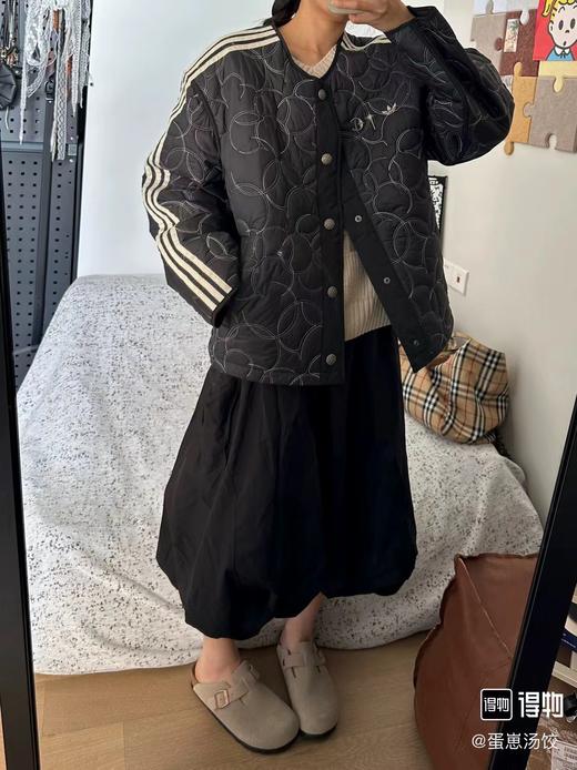 D012244男女同款叠穿单品保暖运动条纹舒适棉服 商品图8