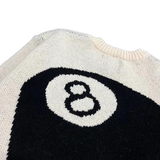 D012265后背台球黑八提花情侣圆领针织毛衣 商品图12