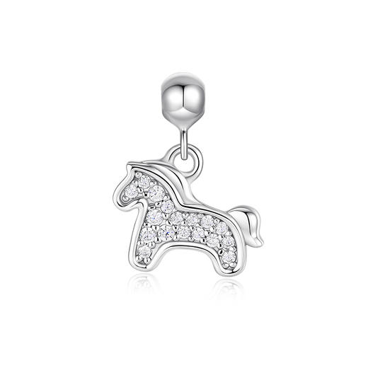 马年限定 卡蒂罗KADER  招财小马马上开运星河花园原创设计多种造型DIY自由专属独特元素 925银合成立方氧化锆 项链 商品图6