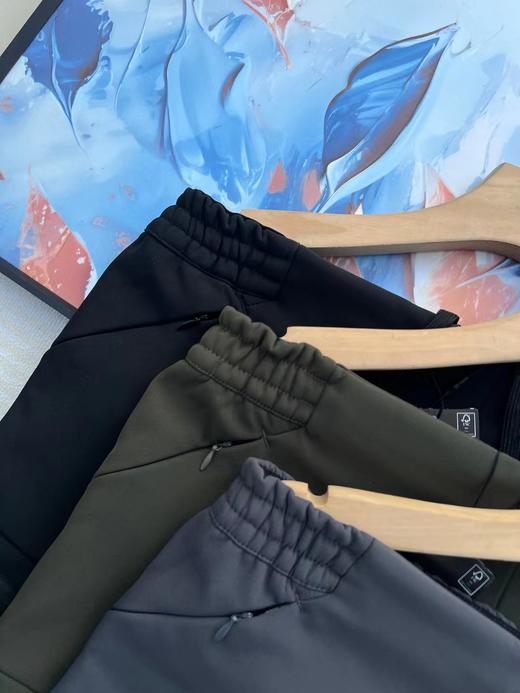 D012252男子复合摇粒绒梭织运动软壳长裤 商品图1