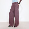 NUTH紫红色复古做旧宽松弯刀工装裤女 商品缩略图2