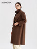 【商场同款】阿菁娜冬季新款极简主义基础款双面绒大衣H型双排扣直筒廓形A30D511110 商品缩略图2