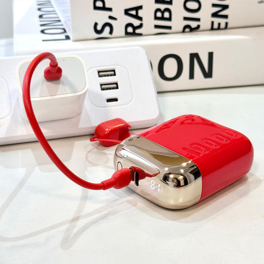 【89元到手！新年限定】幻响S16红色小方宝移动电源22.5w快充充电宝充电聚合物轻薄便携大容量适用于小米苹果 商品图4