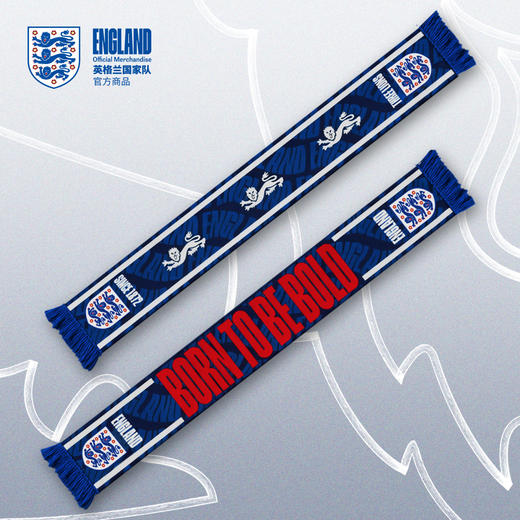 【官方正版】英格兰国家队 | 蓝色助威围巾秋冬保暖球迷周边 商品图0