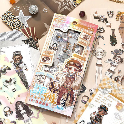 芯光少女PET换装贴纸卡通贴纸-纪念日百货门店同款169543650 商品图4