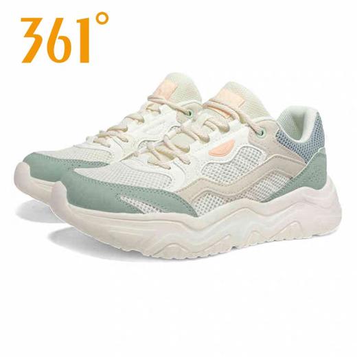 MJ|361度女鞋运动鞋秋季复古老爹鞋时尚潮板鞋轻便软弹透气休闲鞋女 商品图0