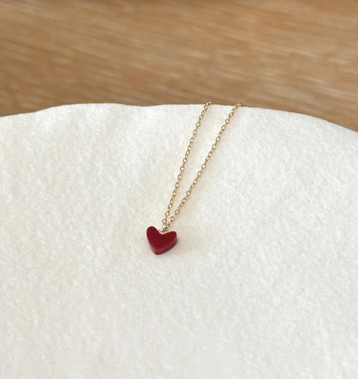 日单AHKAH18k镀金小红心项链耳钉012204 商品图8