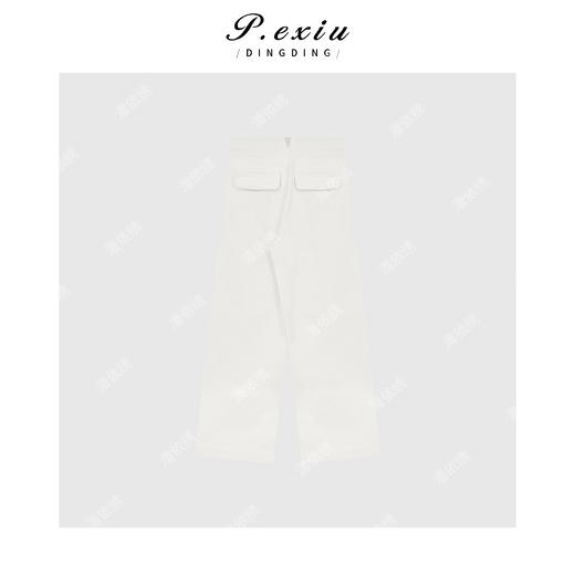 04-3潘依绣丁丁宠粉韩系简约纽扣立体剪裁长裤牛仔裤Q1600 商品图1