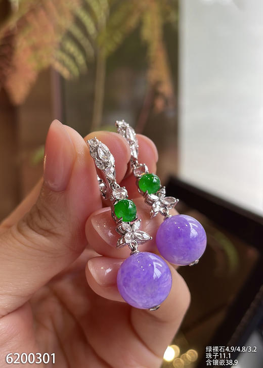 6200301，紫珠子耳坠。具体价格微信咨询 商品图2