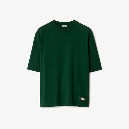 BURBERRY 巴宝莉 男士马术骑士图案贴花棉质圆领短袖T恤 绿色 8080815 B8636 商品图0