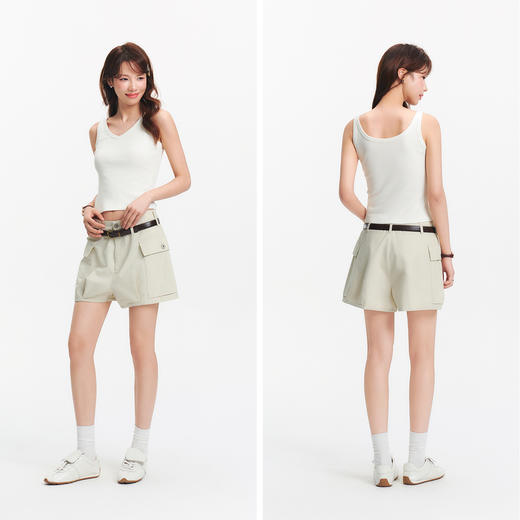 森马背心女夏短款V领紧身凉感上衣外穿叠穿气质女士百搭简约内搭 商品图3