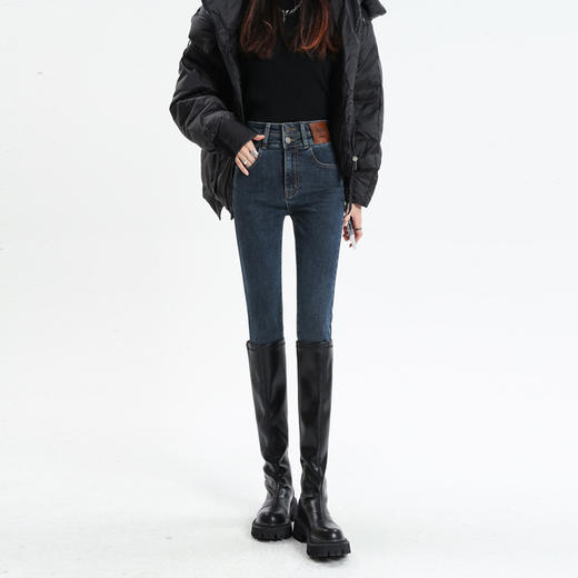 【紧身小脚牛仔裤】春秋新款 高腰显瘦修身靴裤 九分铅笔打底裤子  商品图1