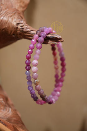 缅甸七彩红宝手串