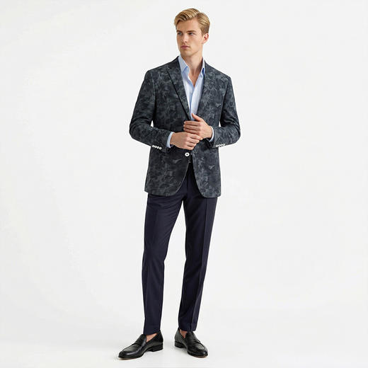 布兰施男士商务休闲单西通勤西装迷彩外套西服开衫 商品图4