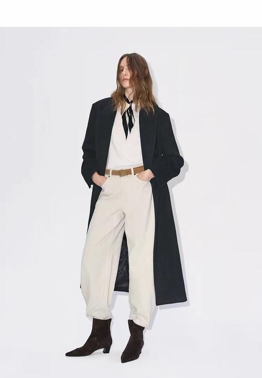 D012278牛仔裤2026春季新款米白色阔腿弯刀裤 商品图9