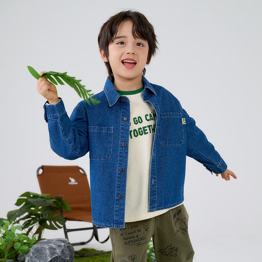 棉花堂童装牛仔衬衫童装印花外套-FA61070 商品图6