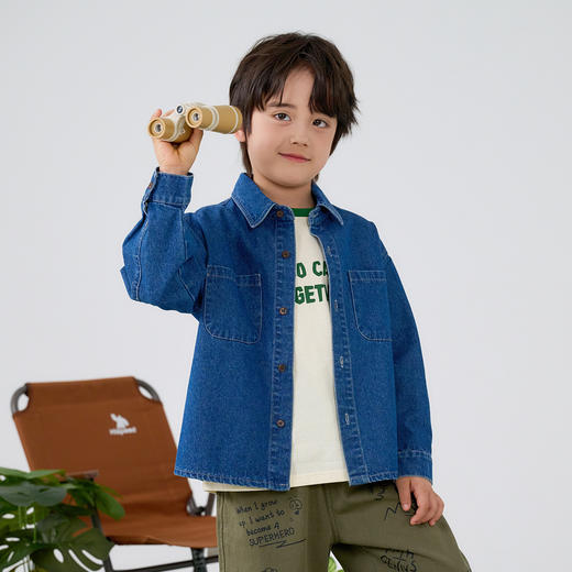 棉花堂童装牛仔衬衫童装印花外套-FA61070 商品图7