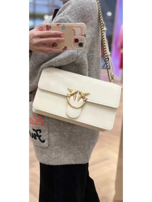 PINKO 滑动金属链条腋下斜挎飞鸟燕子包PIN04441A0F1★ 商品图0