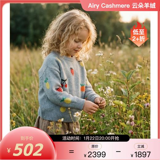 PALUOPO/PL山羊绒女童花色羊绒衫100%山羊绒帕罗 商品图1