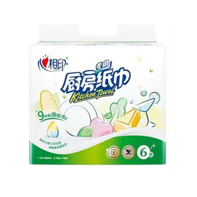 心相印6粒装70节印花厨房纸巾KT706