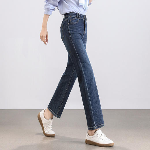 「自」全新升级【铂金会员174/天猫229/差价55】(23123)洛诗琳气质复古蓝牛仔裤2026春季新款高腰显瘦小个子九分直筒裤 商品图1