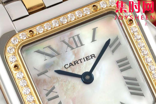 与豹同行 一跃入心 AF卡地亚猎豹系列 贝母面 中号表盘尺寸：27×37mm 女士腕表 商品图3