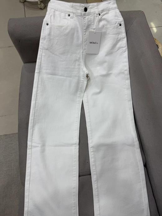 D012278牛仔裤2026春季新款米白色阔腿弯刀裤 商品图1