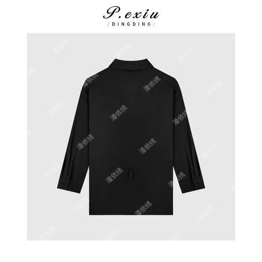 04-2潘依绣丁丁宠粉气质高级单口袋立领衬衫Q7542 商品图1