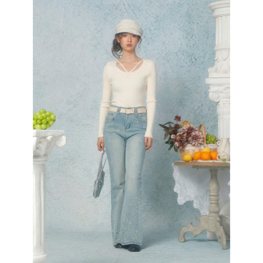 满天星紧身微喇牛仔裤-纪念日百货门店同款169262170 商品图3