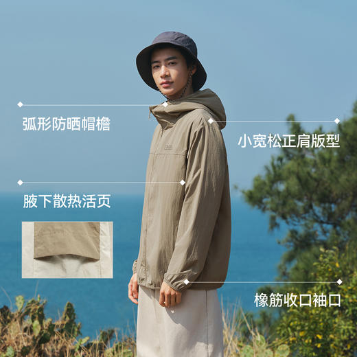 防晒外套|森马中国国家地理系列夹克男夏凉感连帽服情侣正肩上衣 商品图2