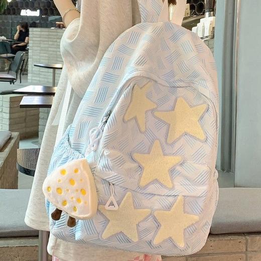 【小众颜值❗️拒绝撞款】高颜值ins小众星星书包初中生女生高中大学生双肩包2025新款背包。jc 商品图0