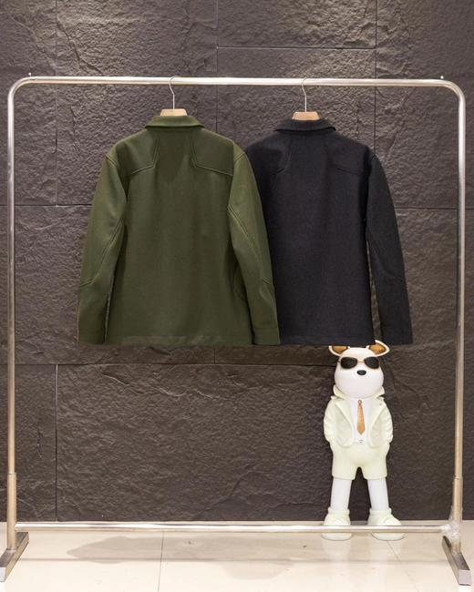 F012216新款男款商务羊毛外套羊绒翻领商务夹克外套 商品图1