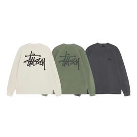 D012263字母logo情侣圆领华夫格长袖卫衣