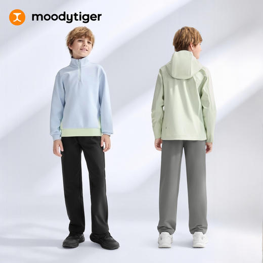 【大J专属】moodytiger儿童裤子26春男女童运动校园户外直筒长裤61511307 商品图4