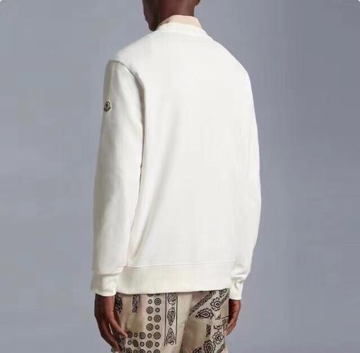 F012220手臂徽标字母logo胶印植绒男女款加绒圆领卫衣 商品图6