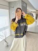 F012211女款费尔岛花纹假两件针织开衫圆领短款 商品缩略图3