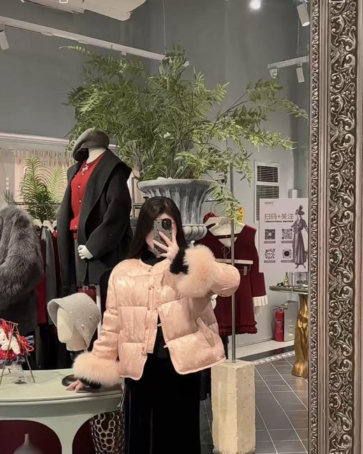 【门店同款】ENJOY冬季“暖冬雅致”月酿胭脂中式羽绒外套 167993235 商品图1